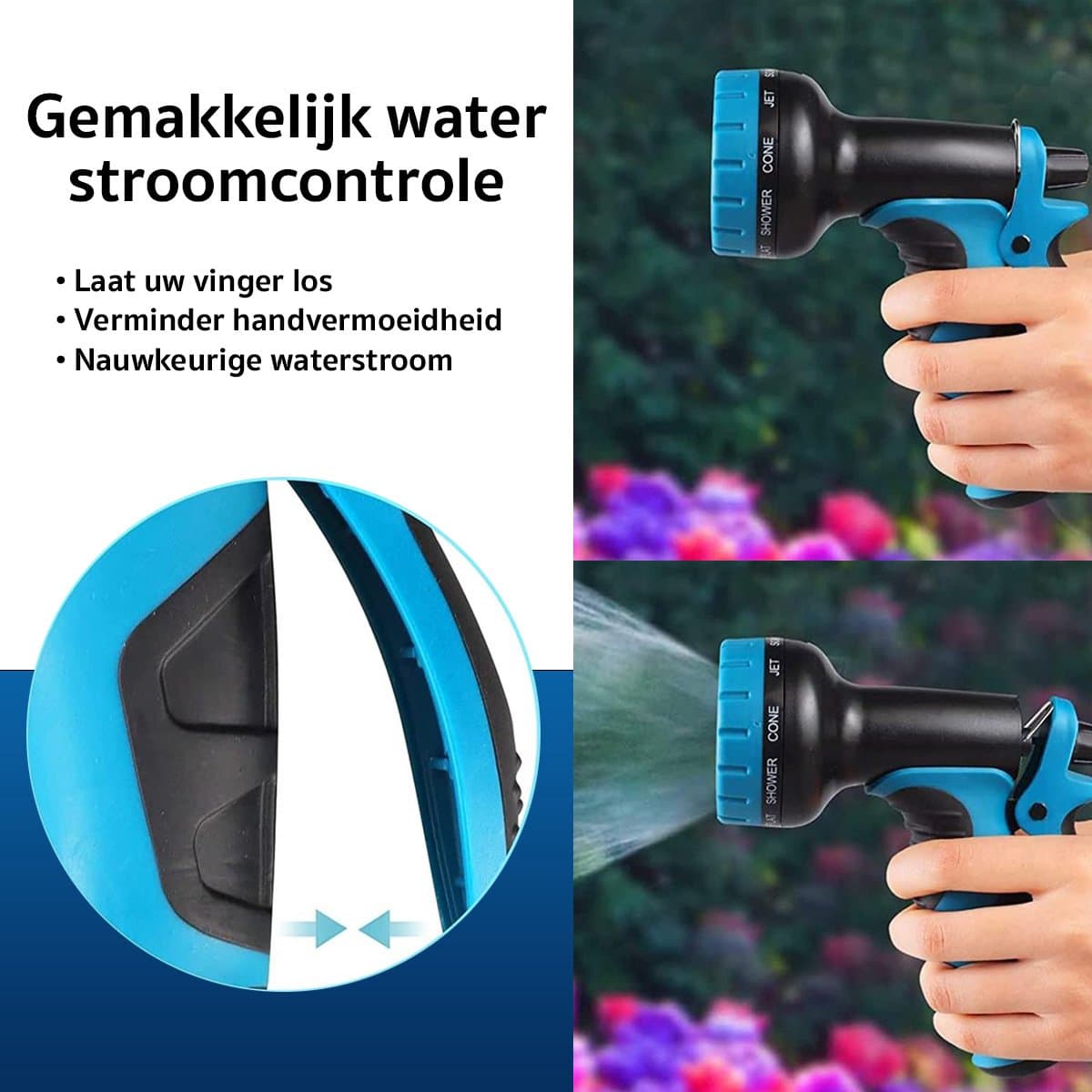 Bolke Tuinslang Uitrekbaar 50 Meter - Flexibele Tuinslang met Koppelingen & Sproeier - Magic Hose Tuin thumbnail 6