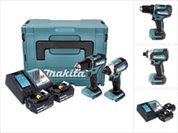 Productfoto van Makita DLX2289TJ Combiset - Boormachine + Slagschroefdraaier 18V