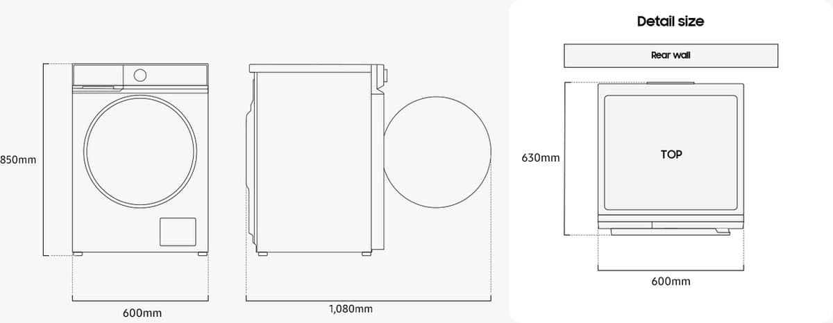 Samsung WW11DG6B85LEU3 - 11 kg met automatische dosering thumbnail 8