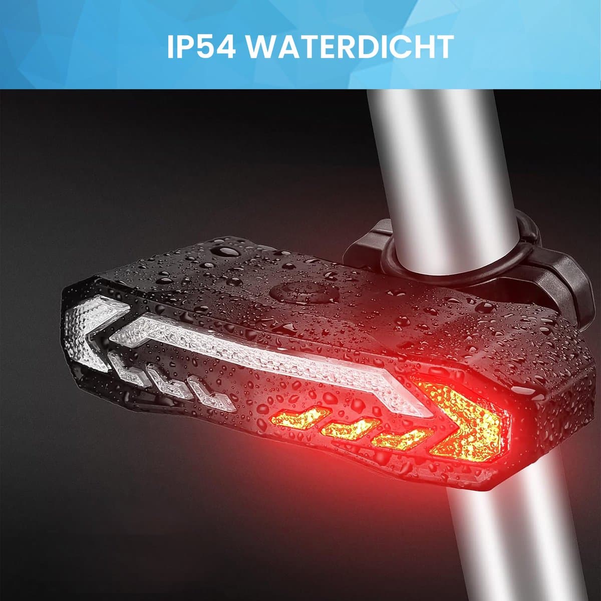 YONO Fiets Achterlicht met Knipperlicht en Fietsalarm - Richtingaanwijzer - Afstandsbediening - Anti Diefstal Alarm - Usb Oplaadbaar thumbnail 6