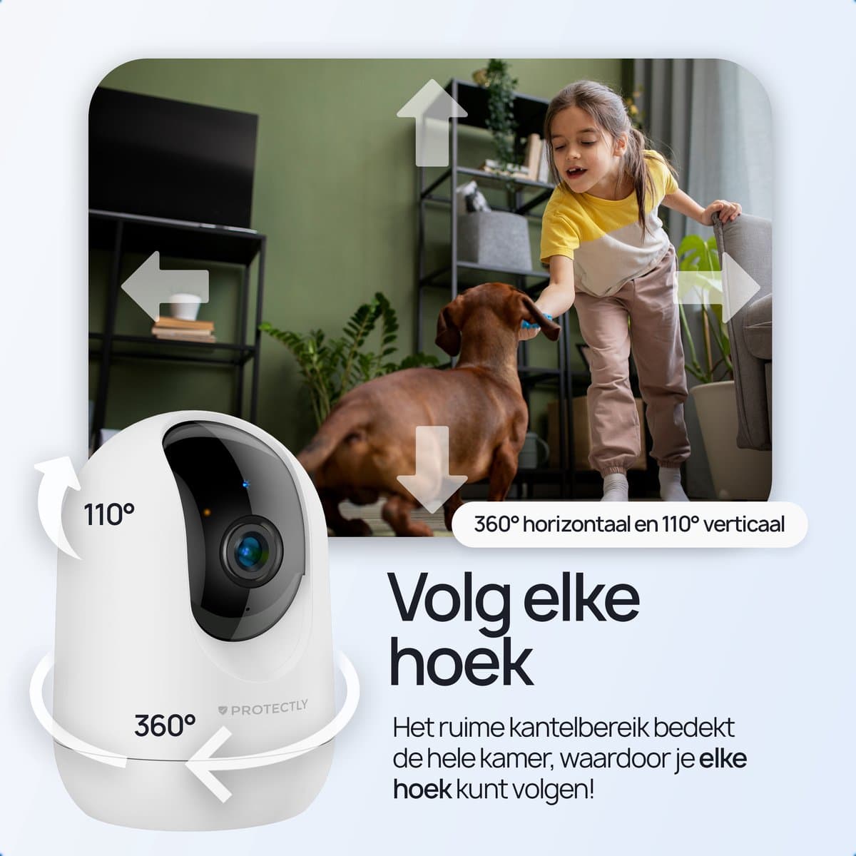 Protectly 2K binnenbeveiligingscamera met 64GB SD en app thumbnail 3