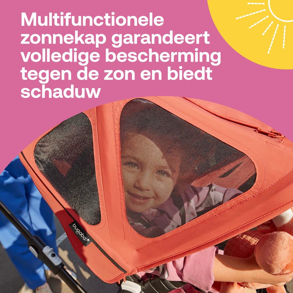 Bugaboo Bee breezy zonnekap, Lemon Yellow thumbnail 8