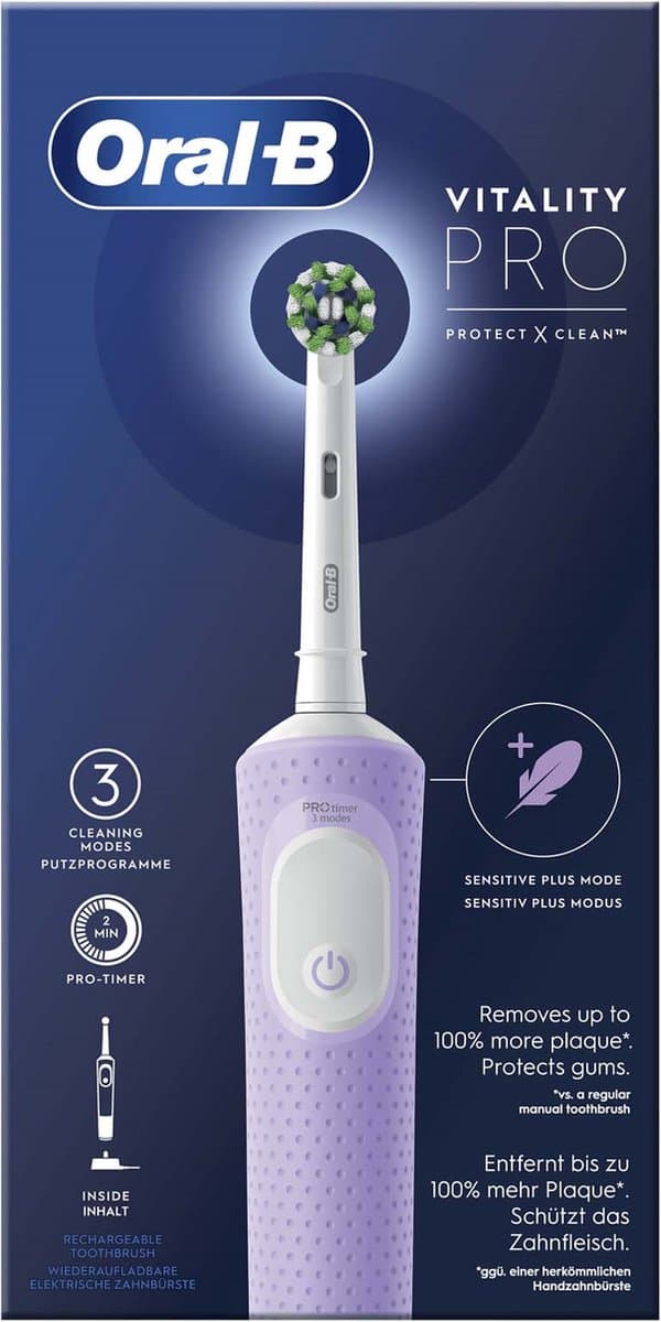 Oral-B Vitality Pro Protect X Clean - Elektrische tandenborstel - Lilac Mist thumbnail 6