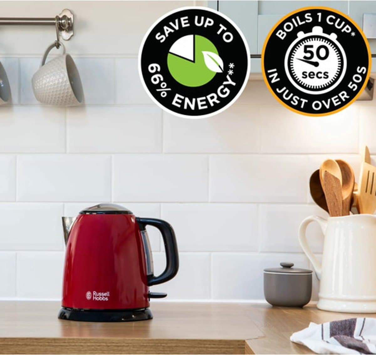 Russell Hobbs 24992-70 Colour Plus+ Mini Waterkoker 1 Liter - Rood thumbnail 8