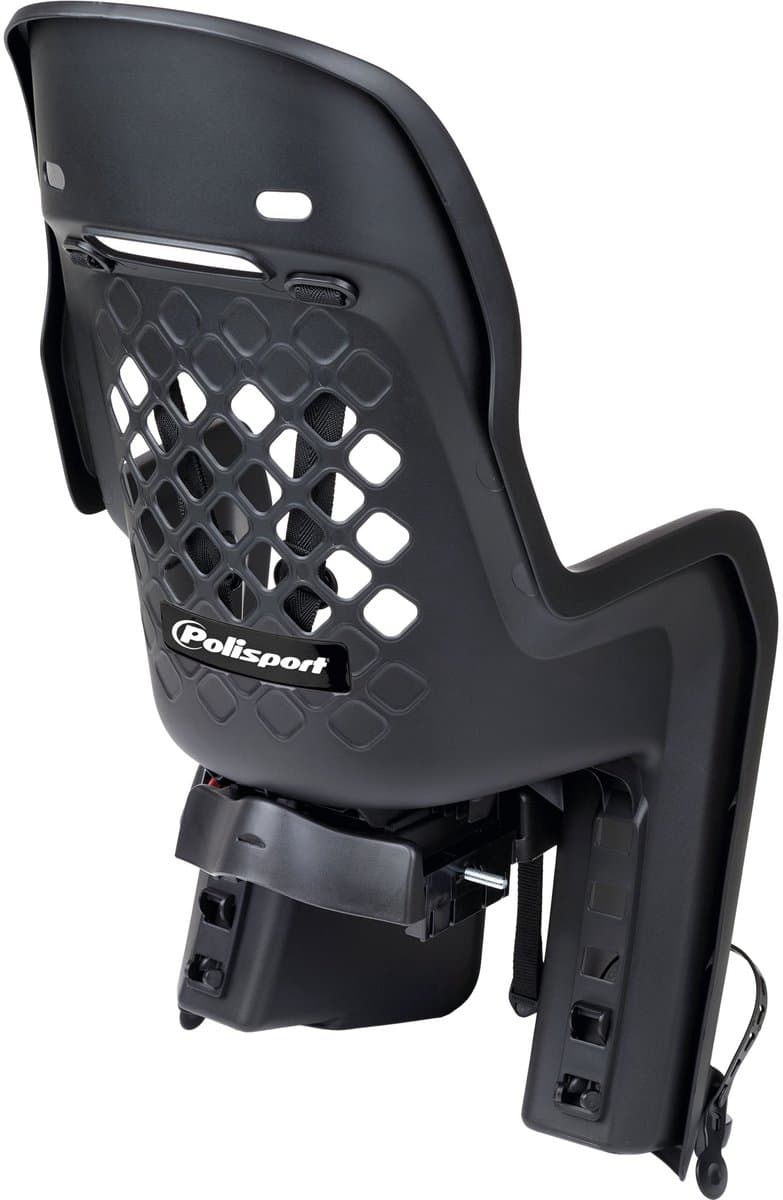 Polisport Joy CFS/bagagedragerbevestiging - Black Series - zwart - tot 22kg - fietsstoeltje - kinderzitje - achterzitje - fietszitje - voor achterdrager van een fiets of e-bike thumbnail 7