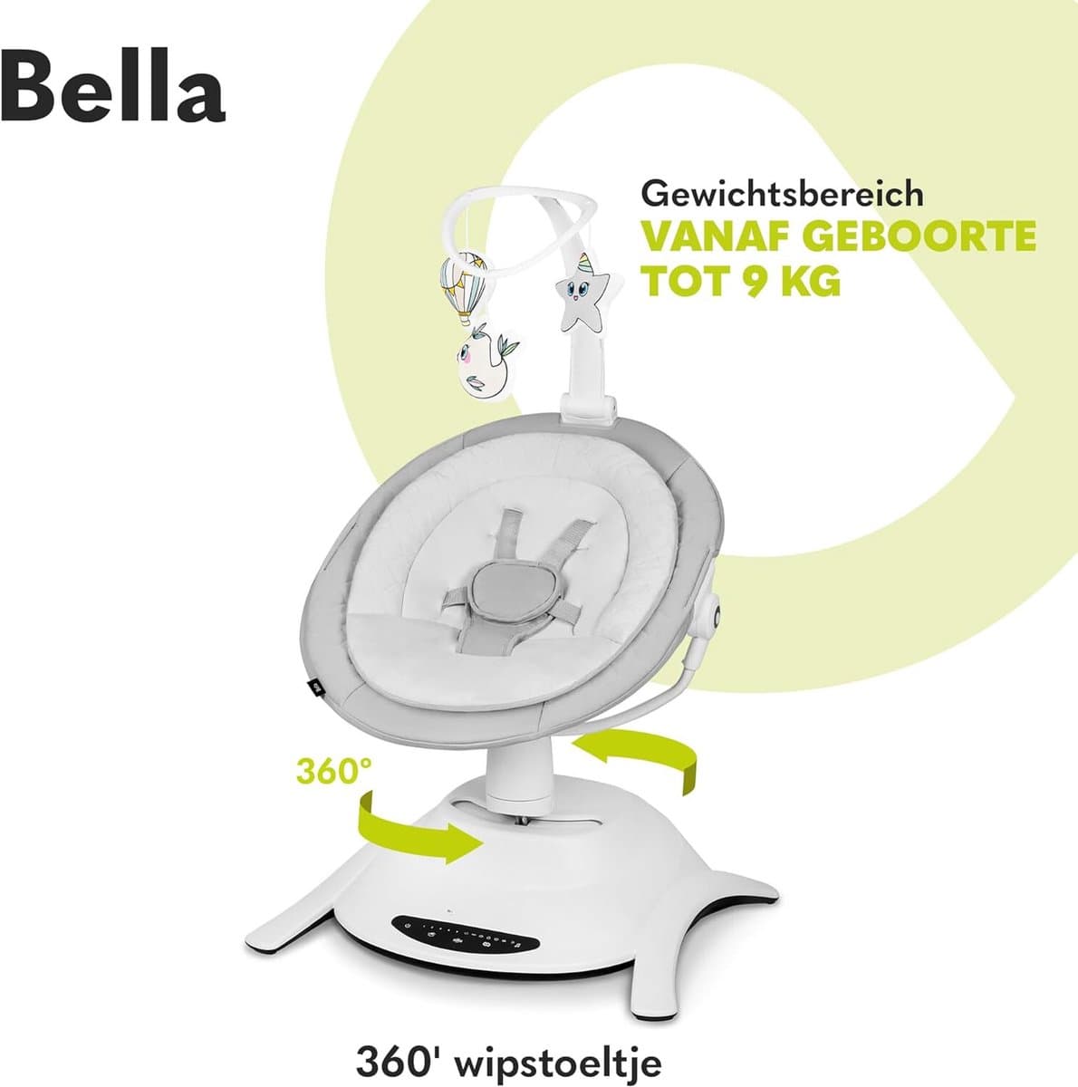 Lexium Elektrische wipstoel - Baby swing elektrisch - Elektrische schommelstoel - Elektrische schommelstoel baby thumbnail 4