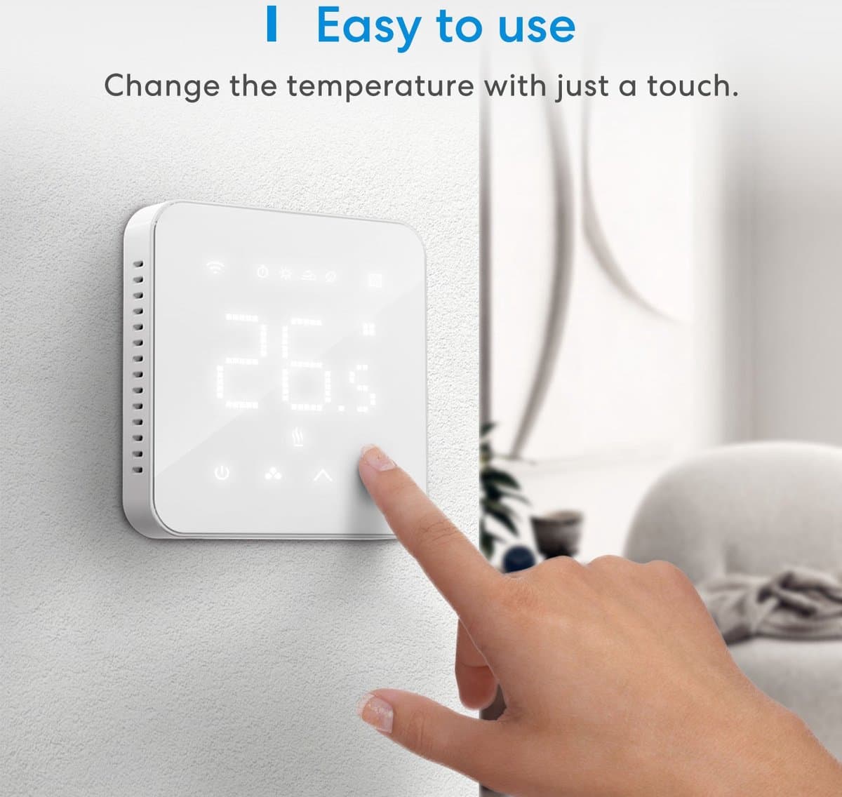 Meross Smart Wifi Thermostaat Voor Homekit Afstandsbediening Van De Verwarming thumbnail 2