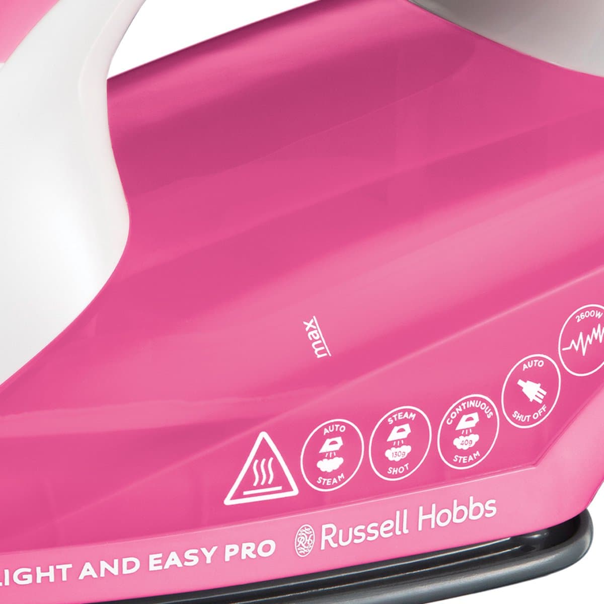 Russell Hobbs Light & Easy Pro Strijkijzer / Stoomstrijkijzer 26461-56 - Roze thumbnail 3
