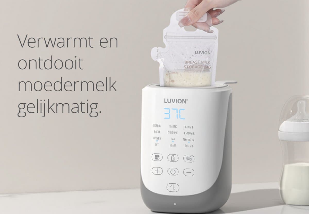 LUVION® Smartlift PRO Flessenwarmer - 60 in 1 Slimme Flessenwarmer – Makkelijk en precies in te stellen voor elk flesje - Het flesje komt automatisch omhoog uit de flessenwarmer zodra deze op temperatuur is thumbnail 3