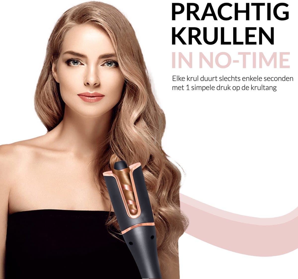 Beyeza Automatische Krultang - 5 in 1 Krultangen - Krulborstel Roterend - Incl. Haarkam, haarklem - Haarkruller Automatisch - Hair Curler - Airstyler thumbnail 6