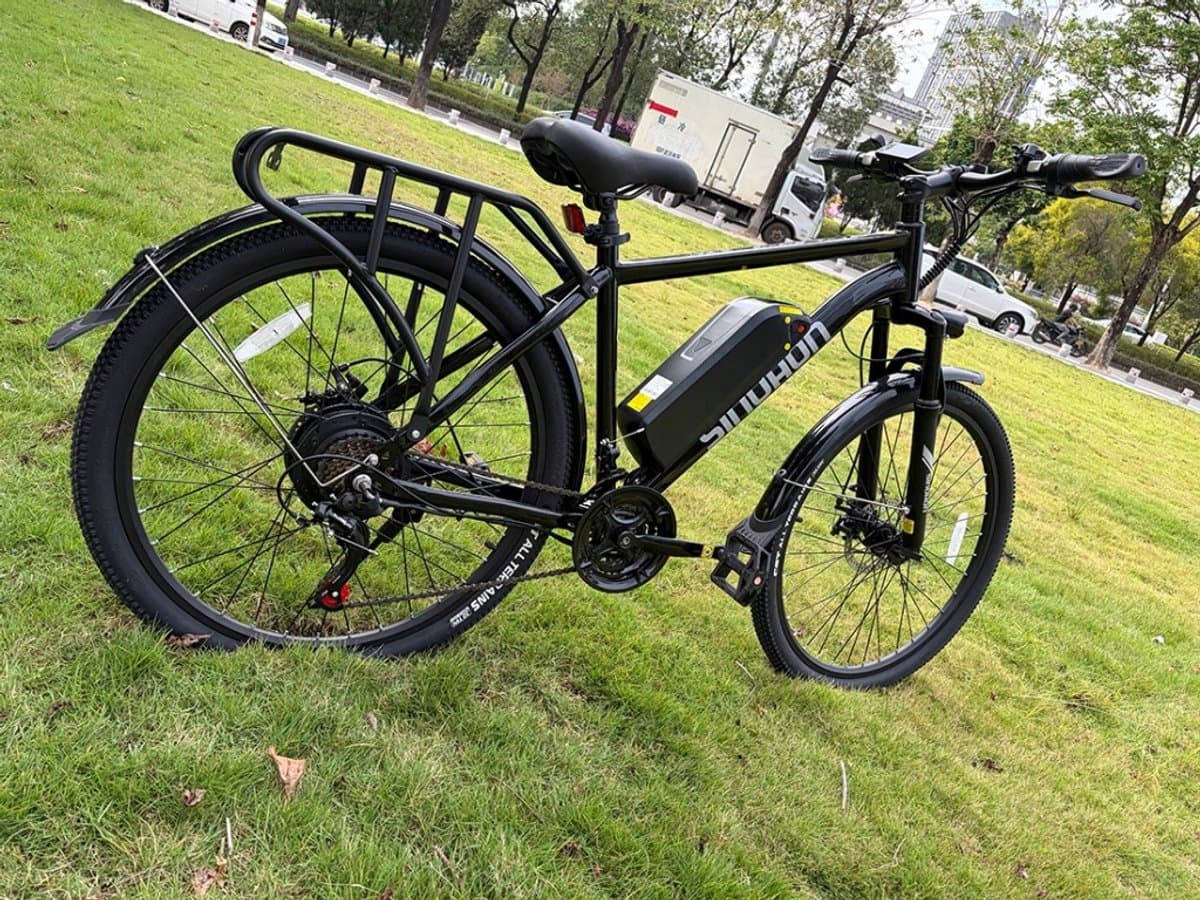 SINOHON EM200 26‘’ Elektrische Fiets – 250W Motor, 48V 12,5Ah Accu, 21 Versnellingen, 25km/u – Stadsfiets met LED-Vertichting thumbnail 6