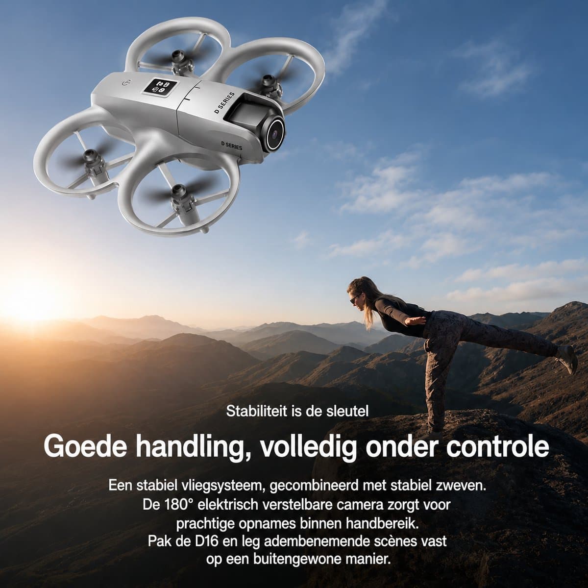 Pelor D16 Drone met Camera - 8K Camera met Dubbele Lens - GPS en Obstakelvermijding - WiFi FPV met VR Ondersteuning - Zwart thumbnail 2