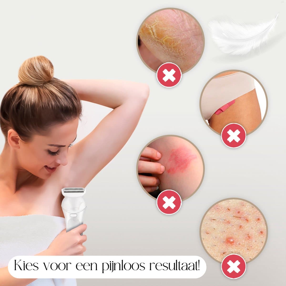 Sansbeauté® 7 in 1 Ladyshave voor Vrouwen - Gezicht - Oksels - Benen - Epilator - Trimmer voor Vrouwen & Dames - Bikinitrimmer Dames - Trimmer Vrouw Intiem - Scheerapparaat Vrouw thumbnail 7