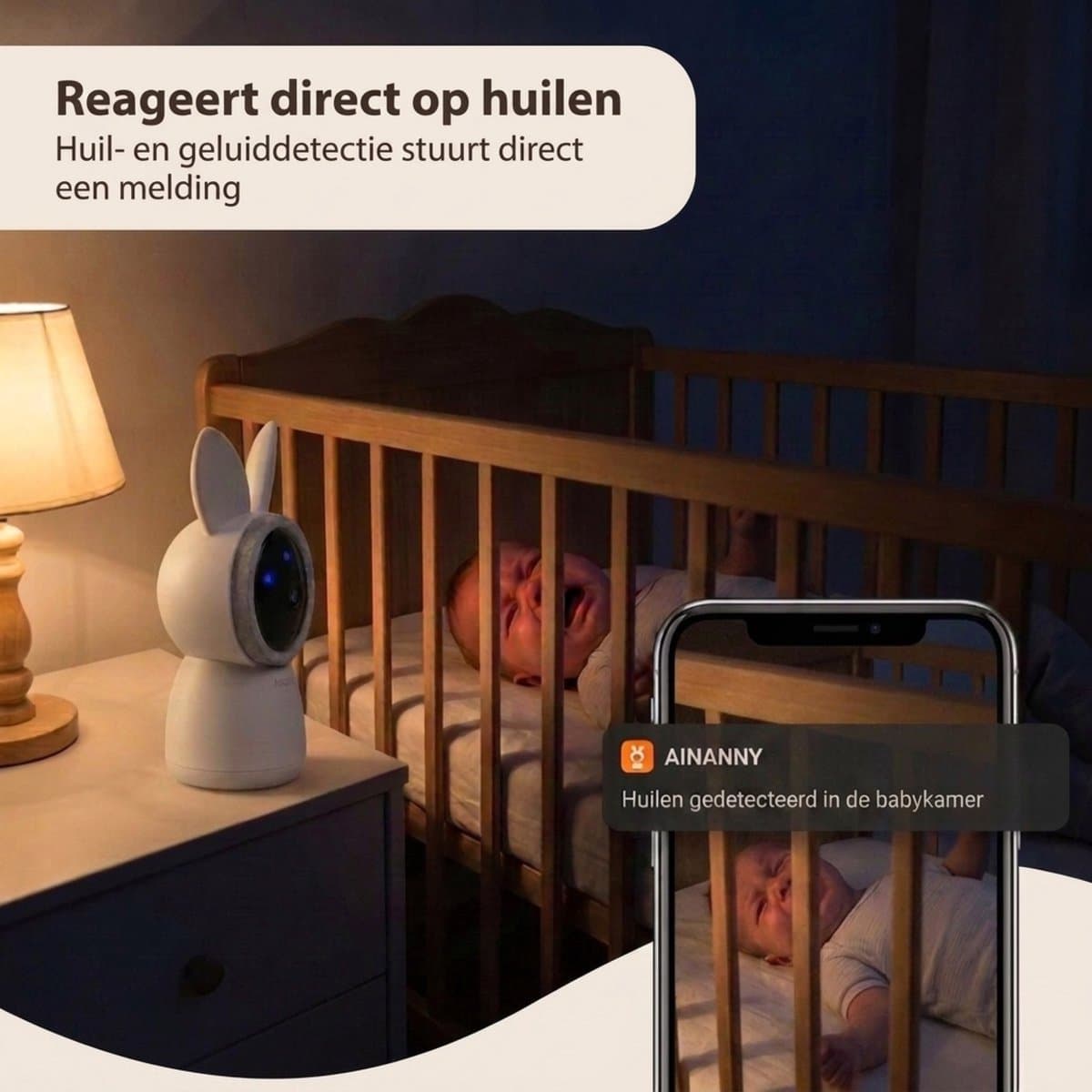 Arenti AINanny - Wifi Babyfoon Met 2 Camera's Duopack - Baby Monitor - Babyfoon met 5 inch scherm - Ultra HD 2K Resolutie - Slaapliedjes - Alexa & Google thumbnail 4
