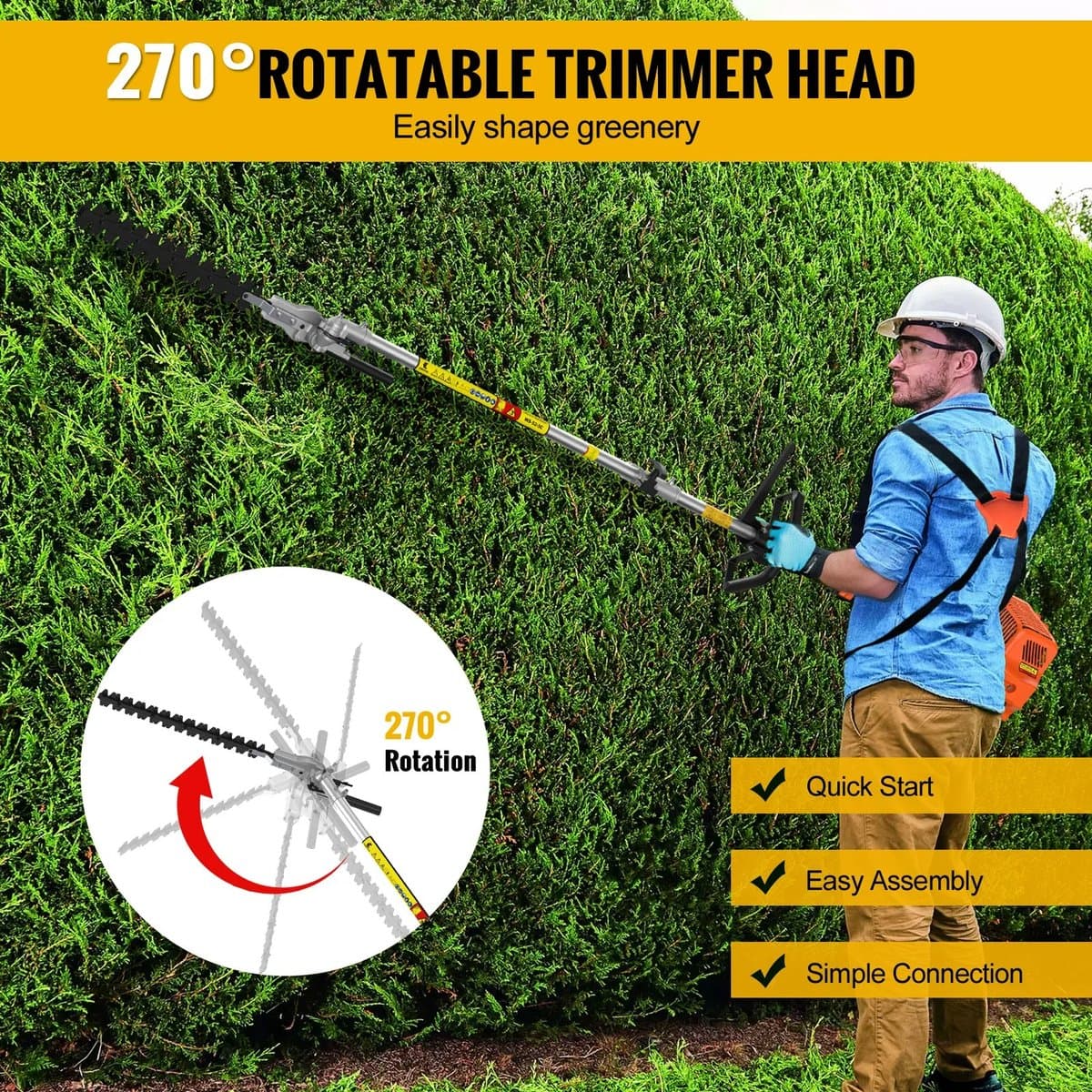 Innovastore Grasmaaier - Handgrasmaaier - Benzine Grasmaaier - Bosmaaier - Heggenschaar - Kettingzaagmaaier - 6-in-1 benzinetrimmer - thumbnail 6
