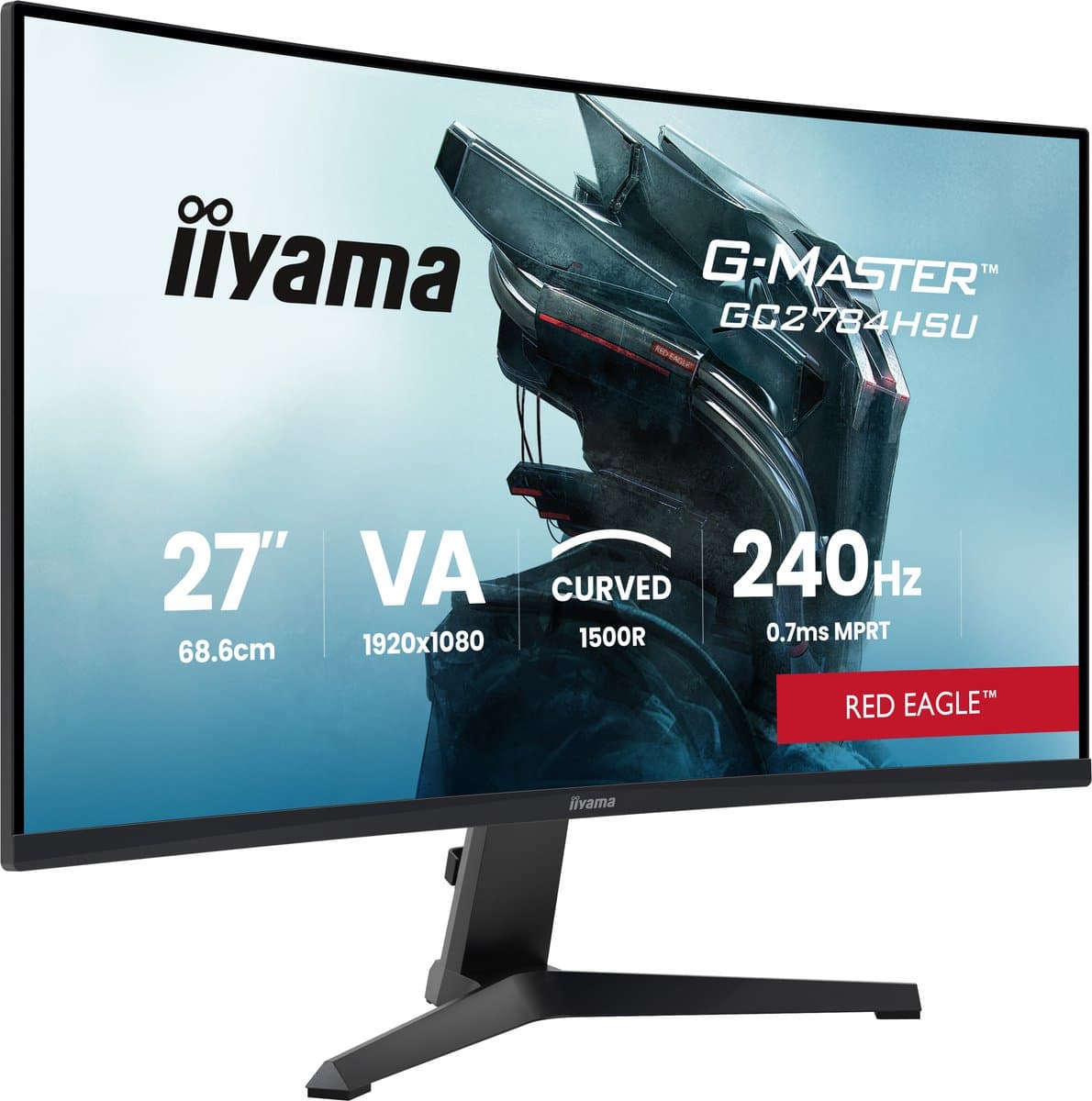 iiyama G-Master GC2784HSU-B1 Red Eagle - 27 inch - Full HD - VA - 240Hz - - Curved - HDMI 2.1, HDR10 thumbnail 6
