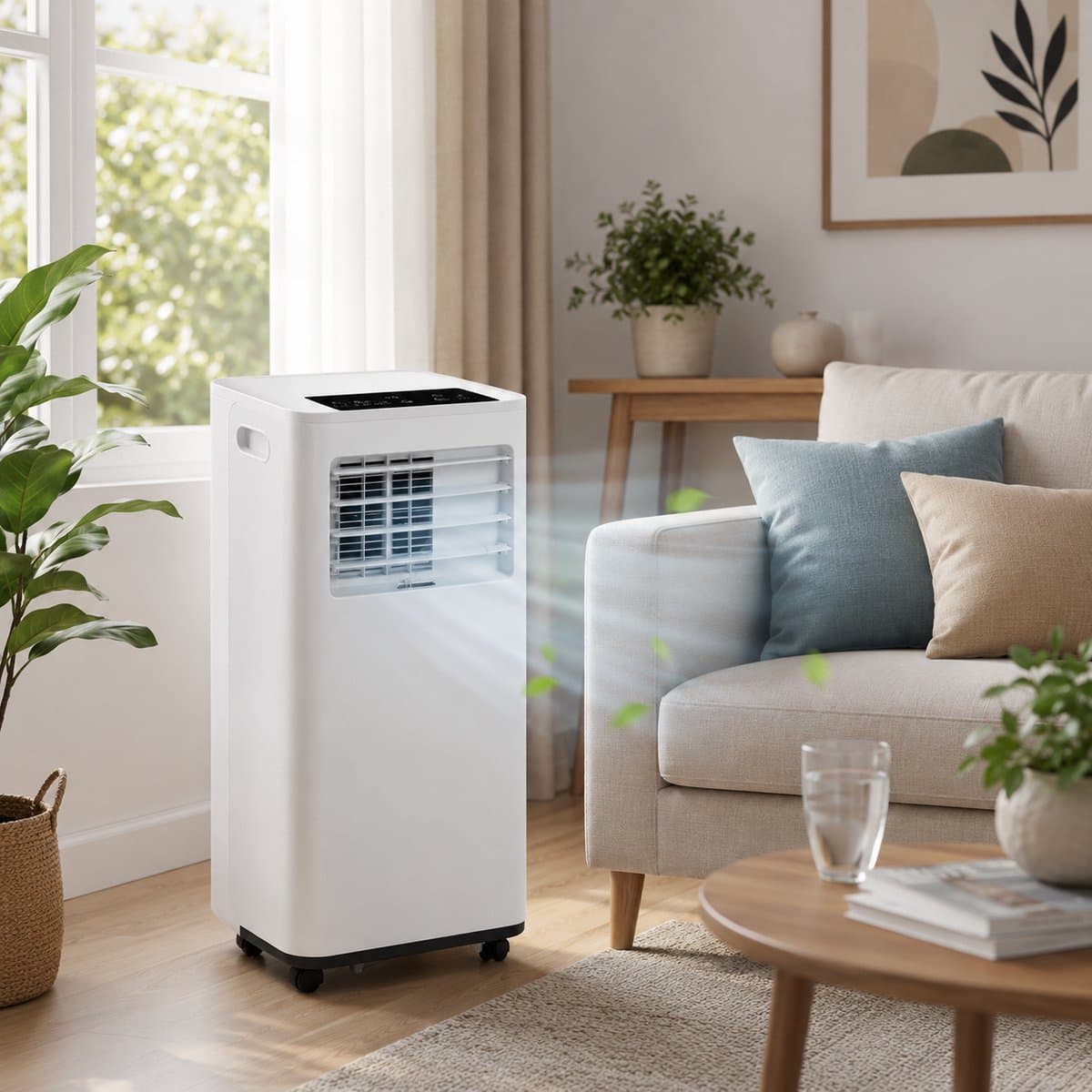 Lifetime Air Mobiele Airco 9000 BTU - Airconditioning met Afvoerslang - Ventilator en Luchtontvochtiger 3 in 1 - Mobiele Airconditioning voor Slaapkamer - 70 x 36 x 34 cm thumbnail 4