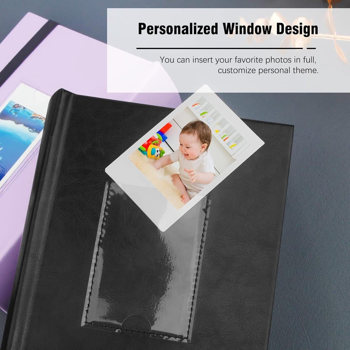 180 Pockets Photo Album for Fujifilm Instax Mini 12 11 9 8+ 8 7s 99 40 Evo Camera, Front Window Photo Book with Writing Space for Polaroid 3 Inch Instant Film, K-pop Photo Cards (Black) thumbnail 5
