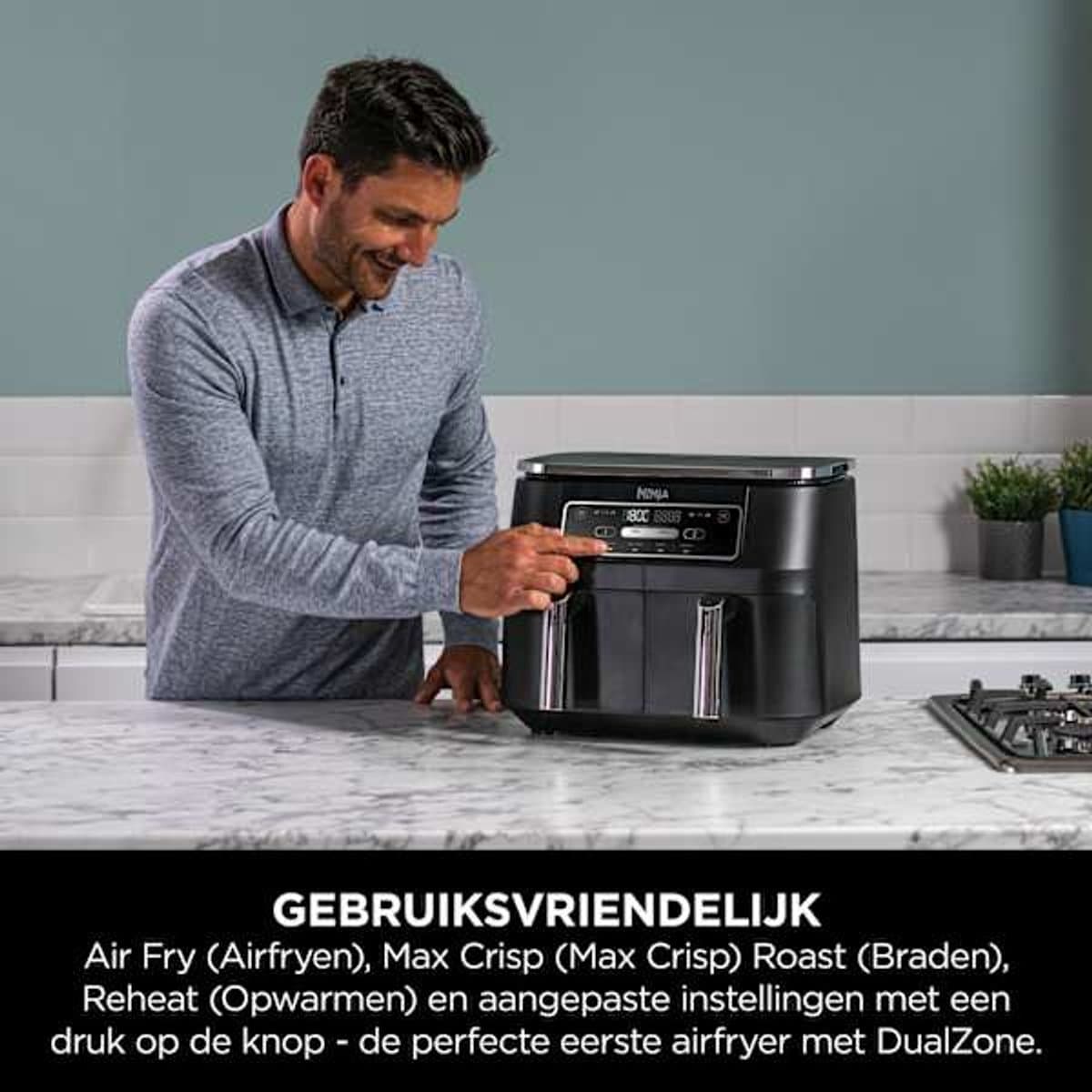 Ninja Foodi AF200EU Dubbele Airfryer XXL - Dubbele Mand - 7.6 Liter - Dual Zone Technologie thumbnail 2