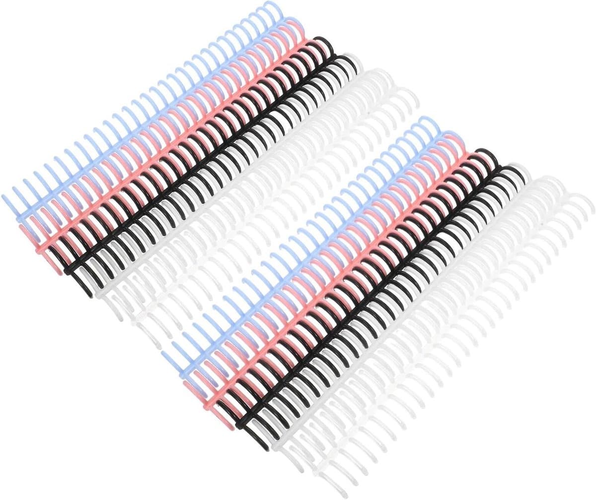 Plastic Spiral Bindings - Boekbind Spiralen - Documenten Binden - Universeel Compatibel - 10 Stuks - Diverse Kleuren
