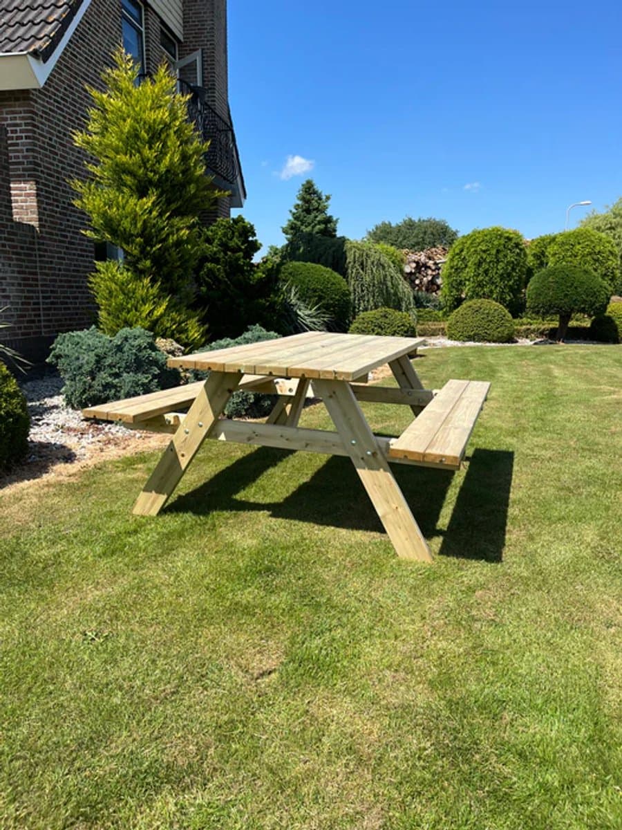 Picknicktafel Solide | Geïmpregneerd | 180 cm | Tuintafel 6 personen | Stevige tafel | IJsseloutdoor thumbnail 8