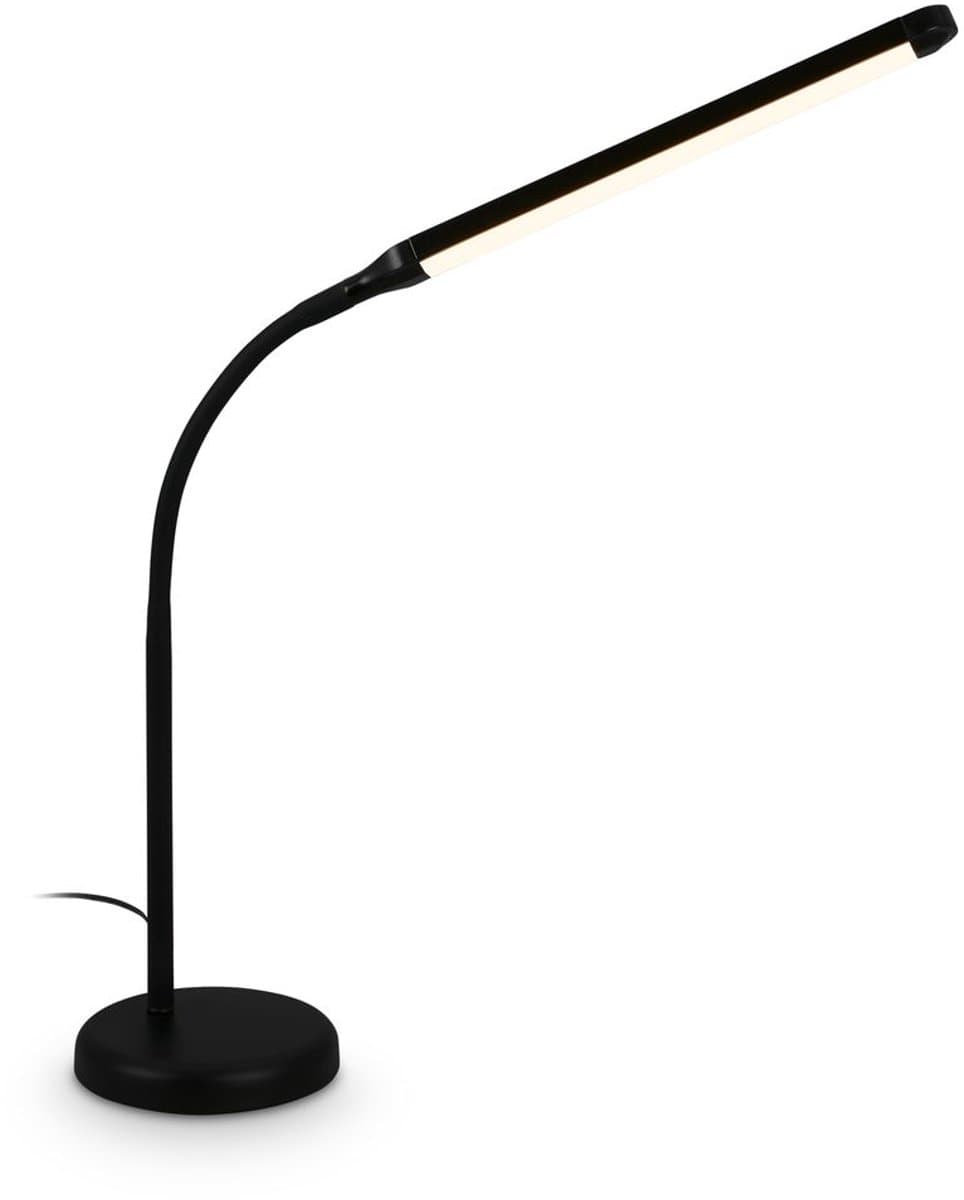 BRILONER Mura – LED Bureaulamp – tafellamp met touchbediening – dimbaar – warm wit licht – geheugenfunctie – zwart – 36.6x13x45.4 cm