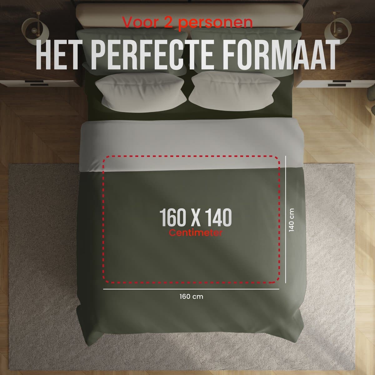 DistinQ Elektrische Onderdeken dubbel 100 Watt - 160x140 cm - tweepersoons - Automatische Uitschakeling - Oververhittingsbescherming - 5 Standen - onderdeken Wit thumbnail 6