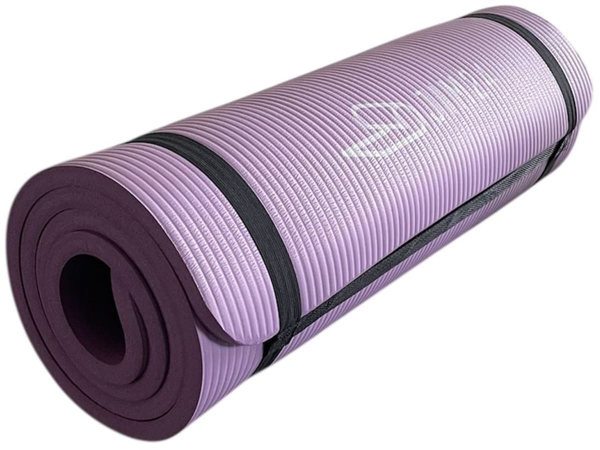 Jim24 Yogamat - Yoga Mat Extra Dik - 15 mm - Fitness Mat - Sport Mat - Antislip - Slijtvast - Incl. Draagtas - Paars thumbnail 4