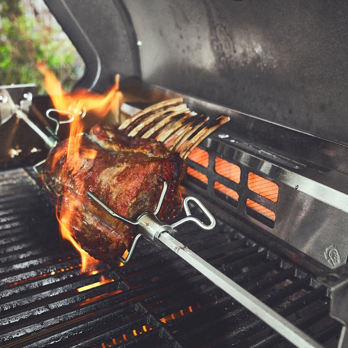 BURNHARD® 3 Branders gasbarbecue FRED Deluxe BLACK Series 3 incl. achterbrander, keramische 900°C infraroodbrander, zijkookplaat, RVS grillrooster + uitklapbare zijtafels thumbnail 7