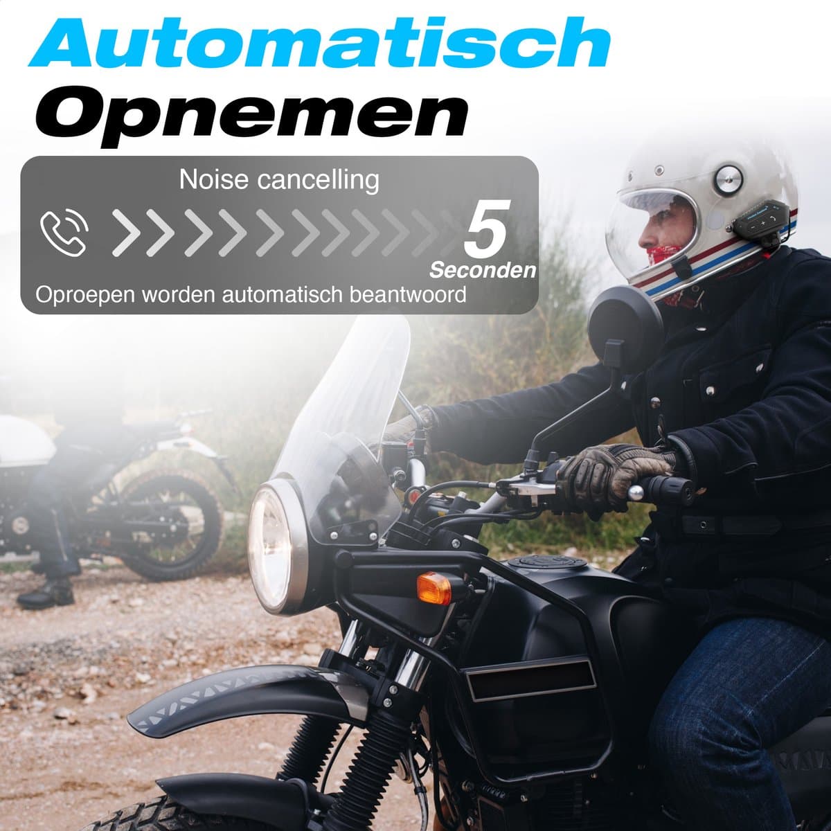 Garpex Motorhelm headset - Bluetooth - handsfree bellen - IP67 waterbestendig thumbnail 7