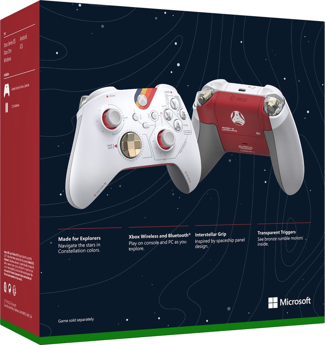 Xbox Draadloze Controller - Starfield Limited Edition - Series X & S - Xbox One thumbnail 4
