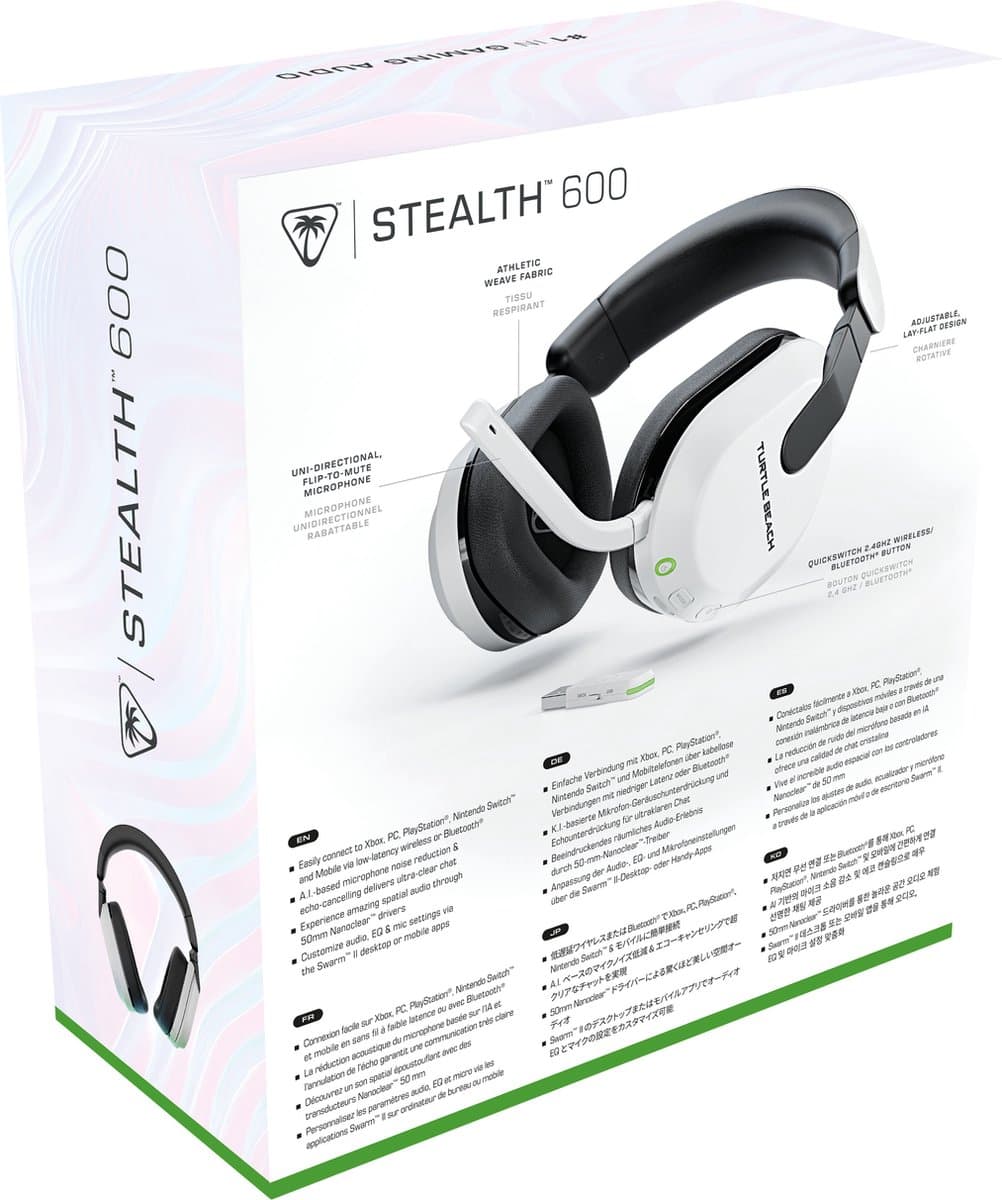 Turtle Beach Stealth 600X Gen3 - Draadloze Gaming Headset - Multiplatform - Wit thumbnail 5