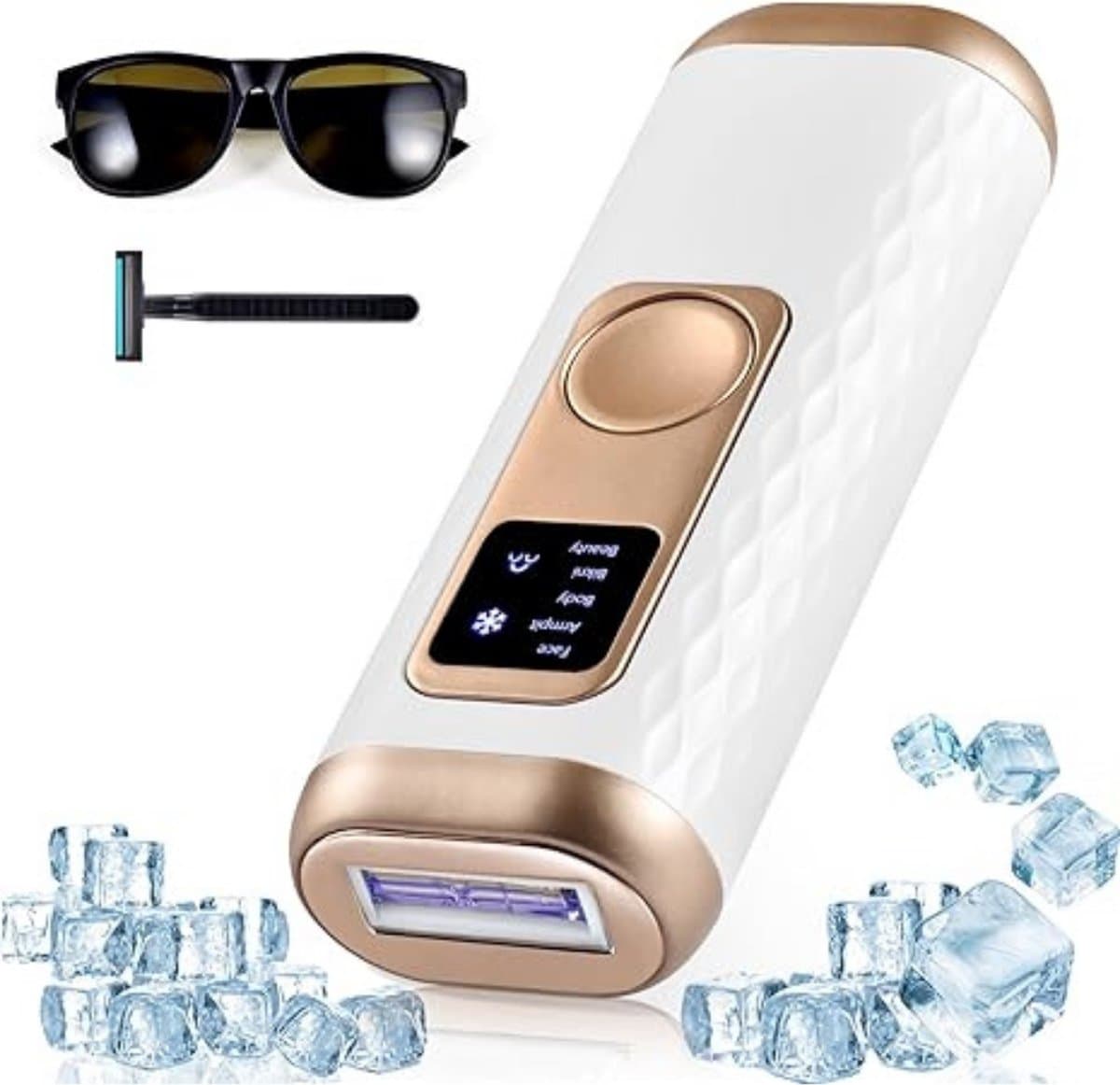IPL Laser Ontharingsapparaat - Laser Ontharing Met IJskoeling - Ontharing Laser - Ontharingsapparaat Laser - Ontharingsapparaten Laser - Ontharingsapparaat Voor Vrouwen En Mannen - Voor Gezicht En Lichaam - 3 in 1 Functies - afbeelding 1
