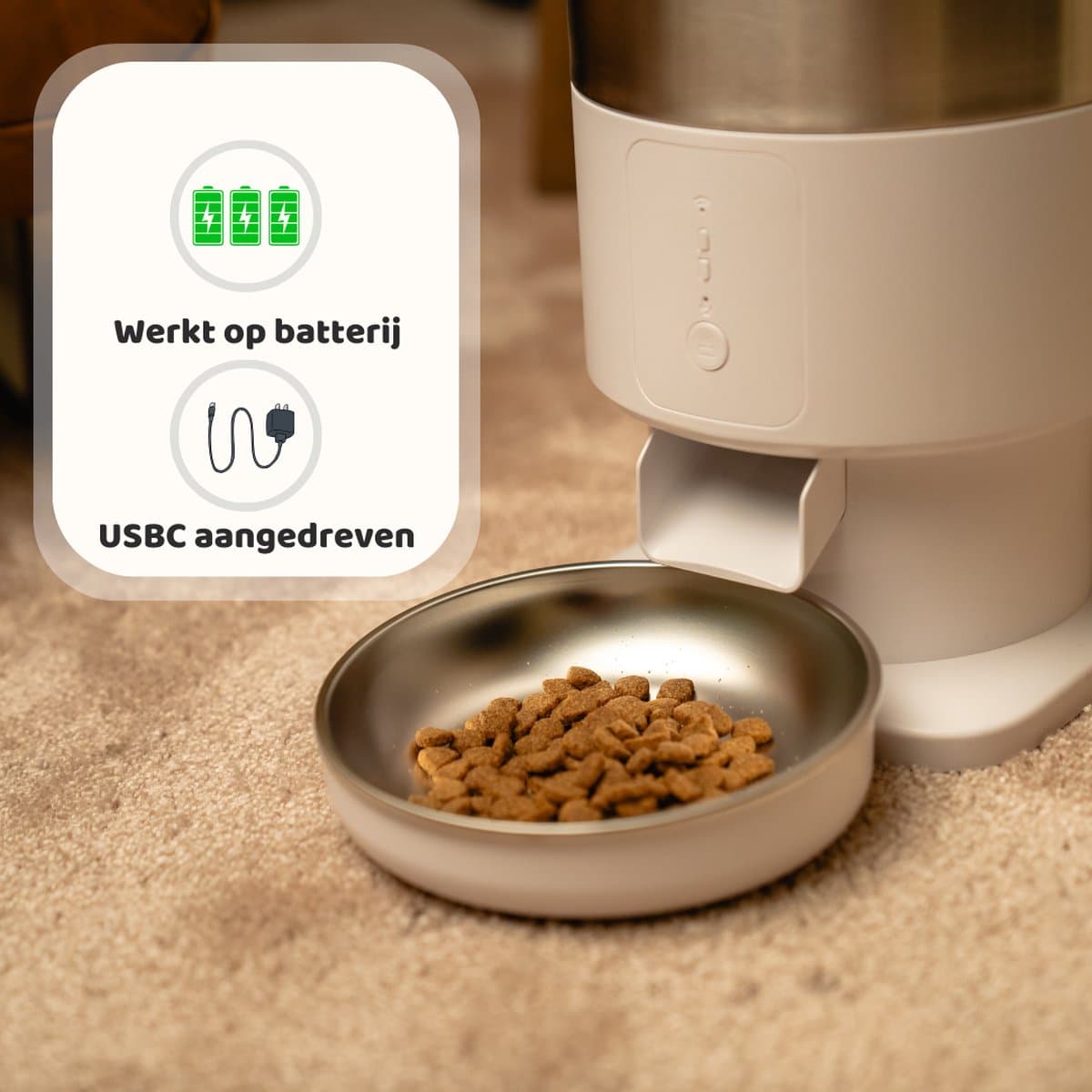 SmartPaw automatische voerbak kat - voerautomaat kat - voerautomaat dispenser - 2 L - Zwart thumbnail 3