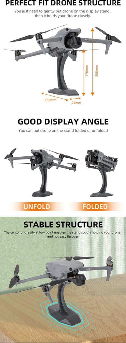 50CAL Desktop Display Stand voor DJI Air 3, DJI Air 2S en DJI Air 2 drones thumbnail 4