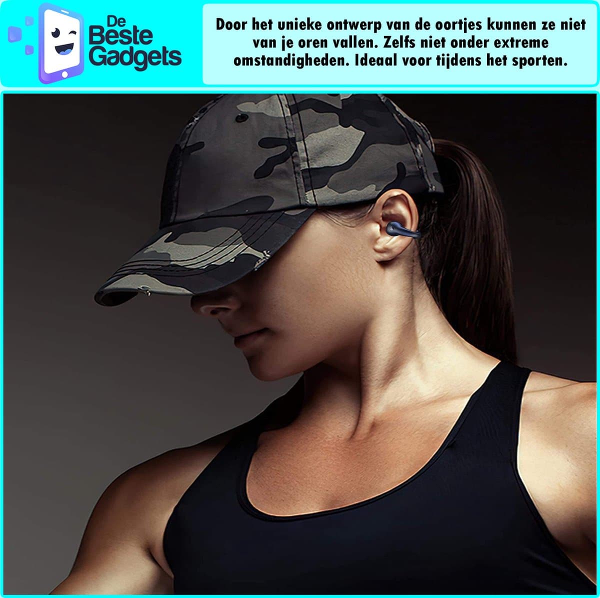 Onbekend Draadloze oordopjes met oorclip Wit - Sport thumbnail 2