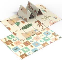 Productfoto van Soontrans - Dubbelzijdige Speelmat - 120x180cm - Dik XPE Foam - Kruipmat Speelkleed - Baby Anti slip - Boxkleed - Multicolor Vloermat - Babygym - BPA-vrij - Dieren