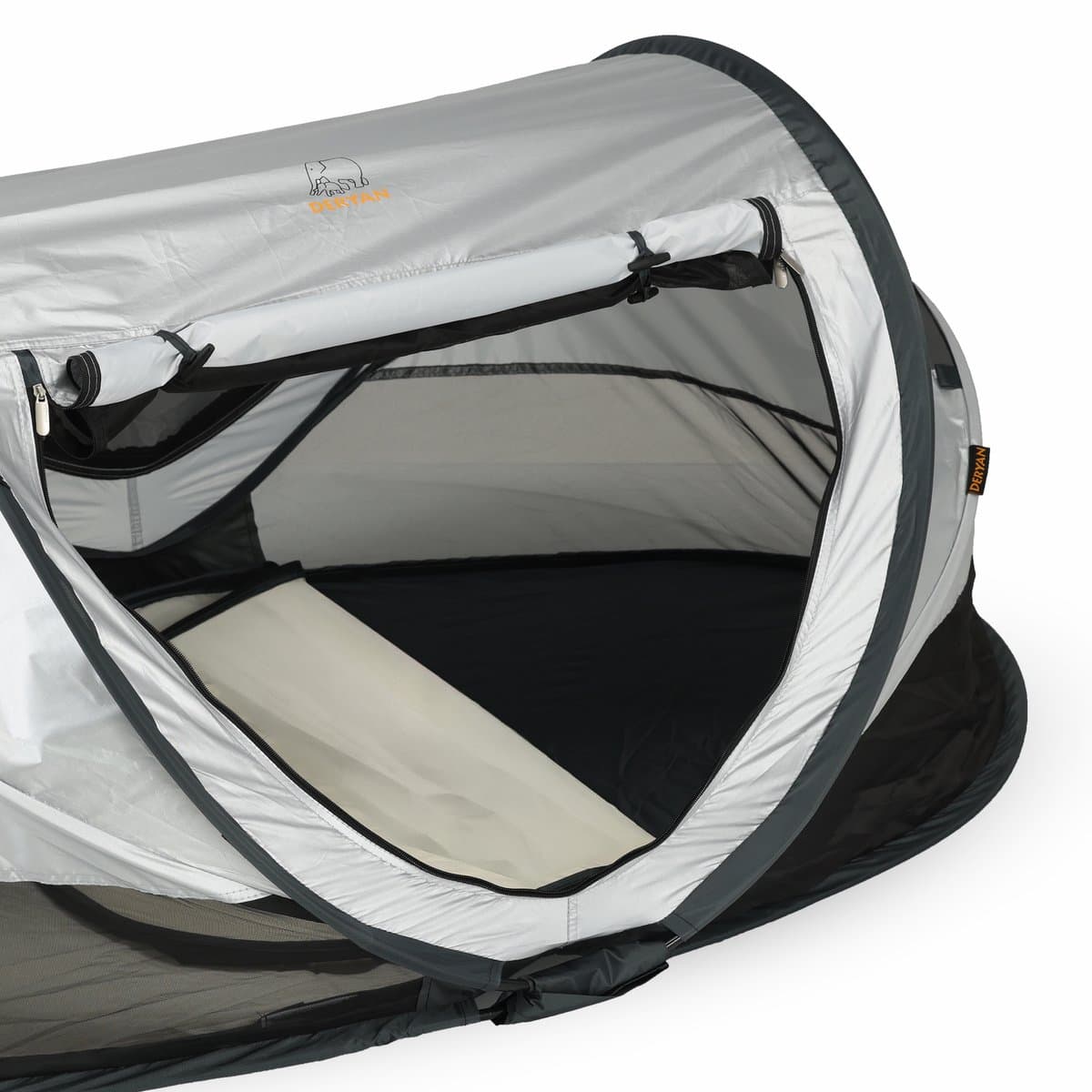 Deryan Peuter Luxe Campingbedje – Inclusief zelfopblaasbare matras - Silver thumbnail 6