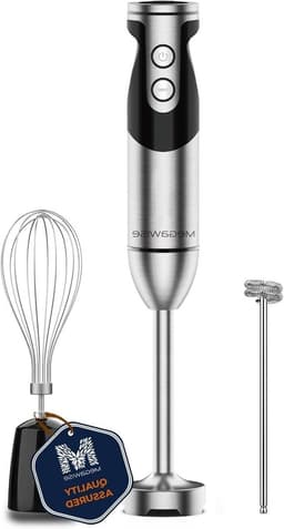 Productfoto van Hand Blender - Mixer Staaf - Keuken Assistent - 3-in-1 Accessoires - 400 Watt - Zwart