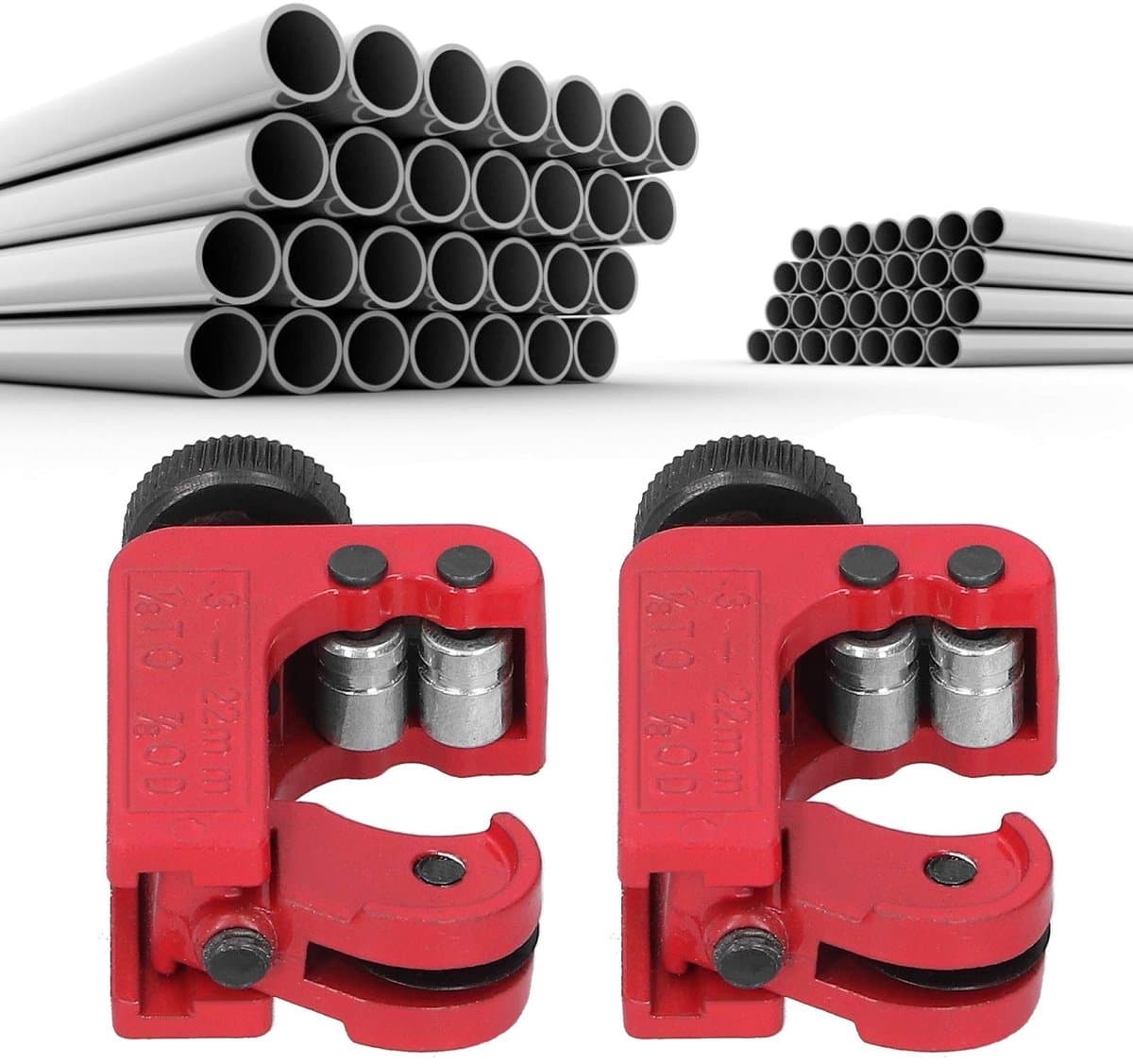 Dailygoods - Buizensnijder - Pijpsnijder voor Aluminium en Koper - Lichtgewicht en Draagbaar - 3-22mm - Perfect voor Loodgieters en Elektriciens - Rood thumbnail 8