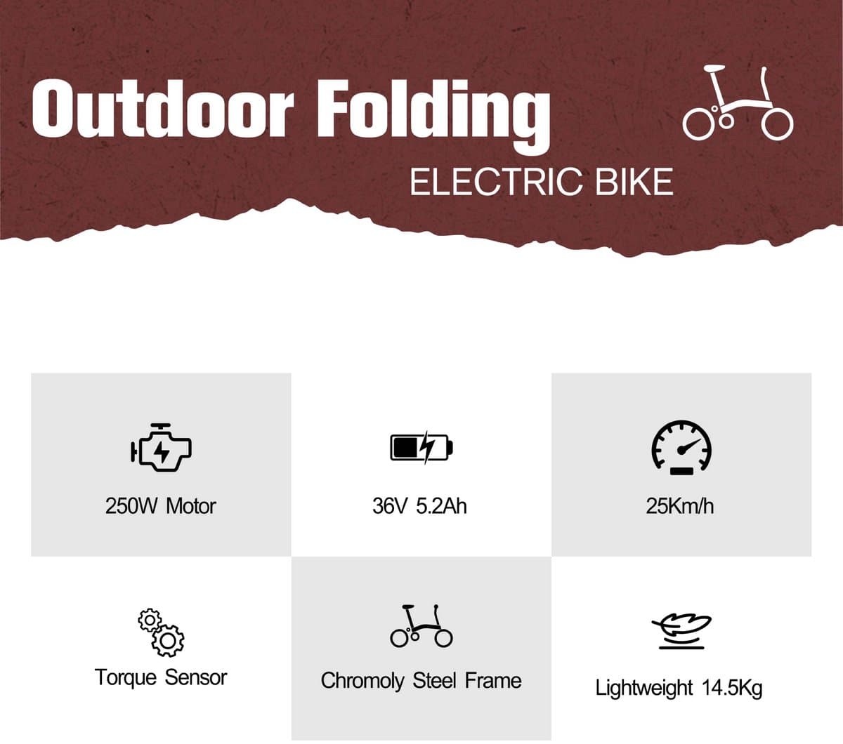 ONESPORT OT02 E-bike - 25 km/u - 16inch - 25km actieradius - 250W motor -36V 5.2Ah accu - rood thumbnail 7