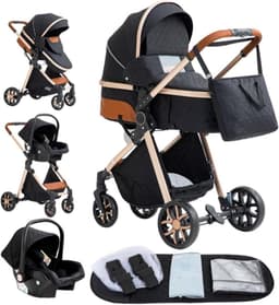 Productfoto van Kinderwagen 3-in-1 - Reiswieg buggy - Baby vervoeren