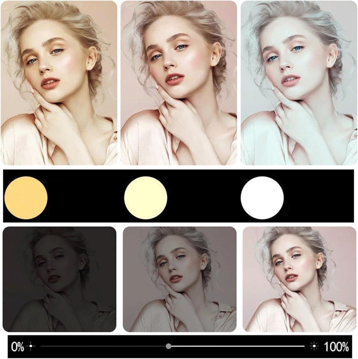 RFWR® Draagbare selfie-lichtring met clip en oplaadbare functie voor smartphonefotografie thumbnail 2