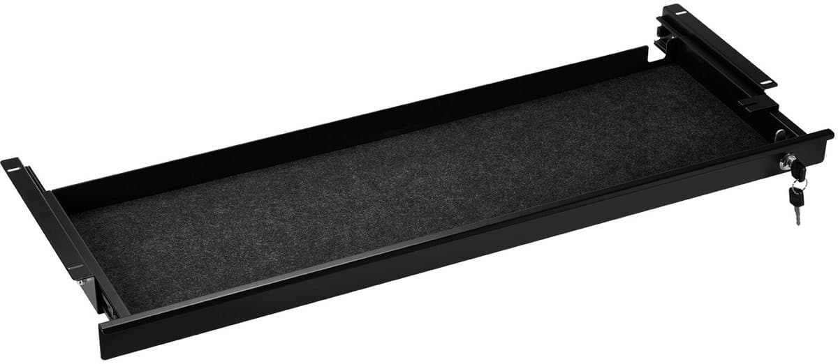 Bureau Onderbouwlade zwart afsluitbaar Breedte: 850 mm