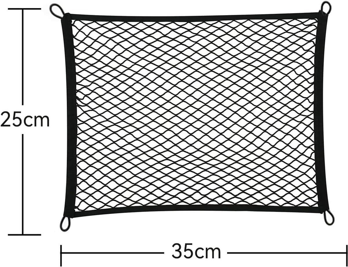 2x Fiets Bagagenet met Haken - Elastisch Opbergnet voor Fietsmand, Dakdrager & Motorfiets | 35x25 cm thumbnail 7