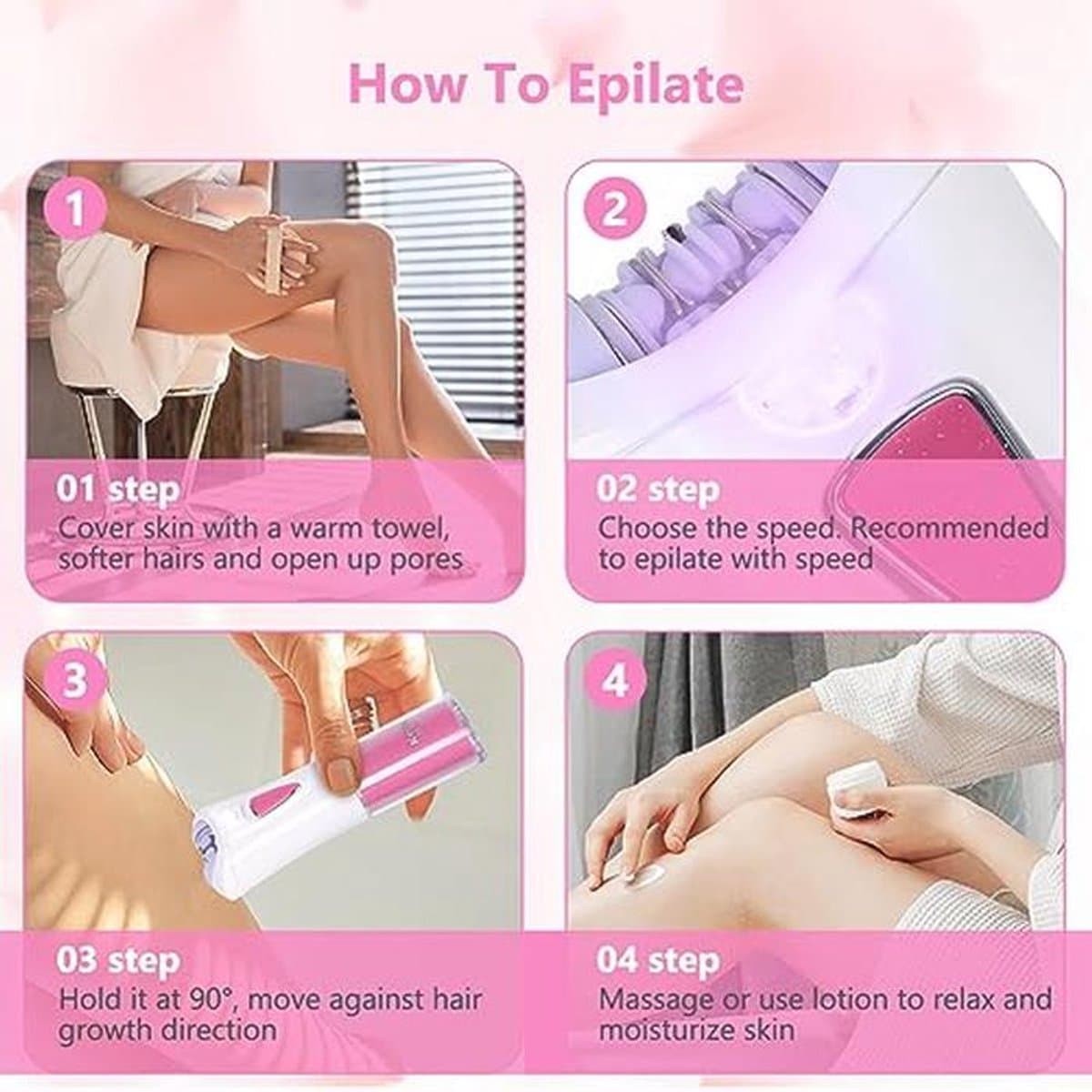 Draadloze Elektrische Gezichtsepilator met LED Licht – Mini Epilator voor Gezicht en Lichaam thumbnail 2