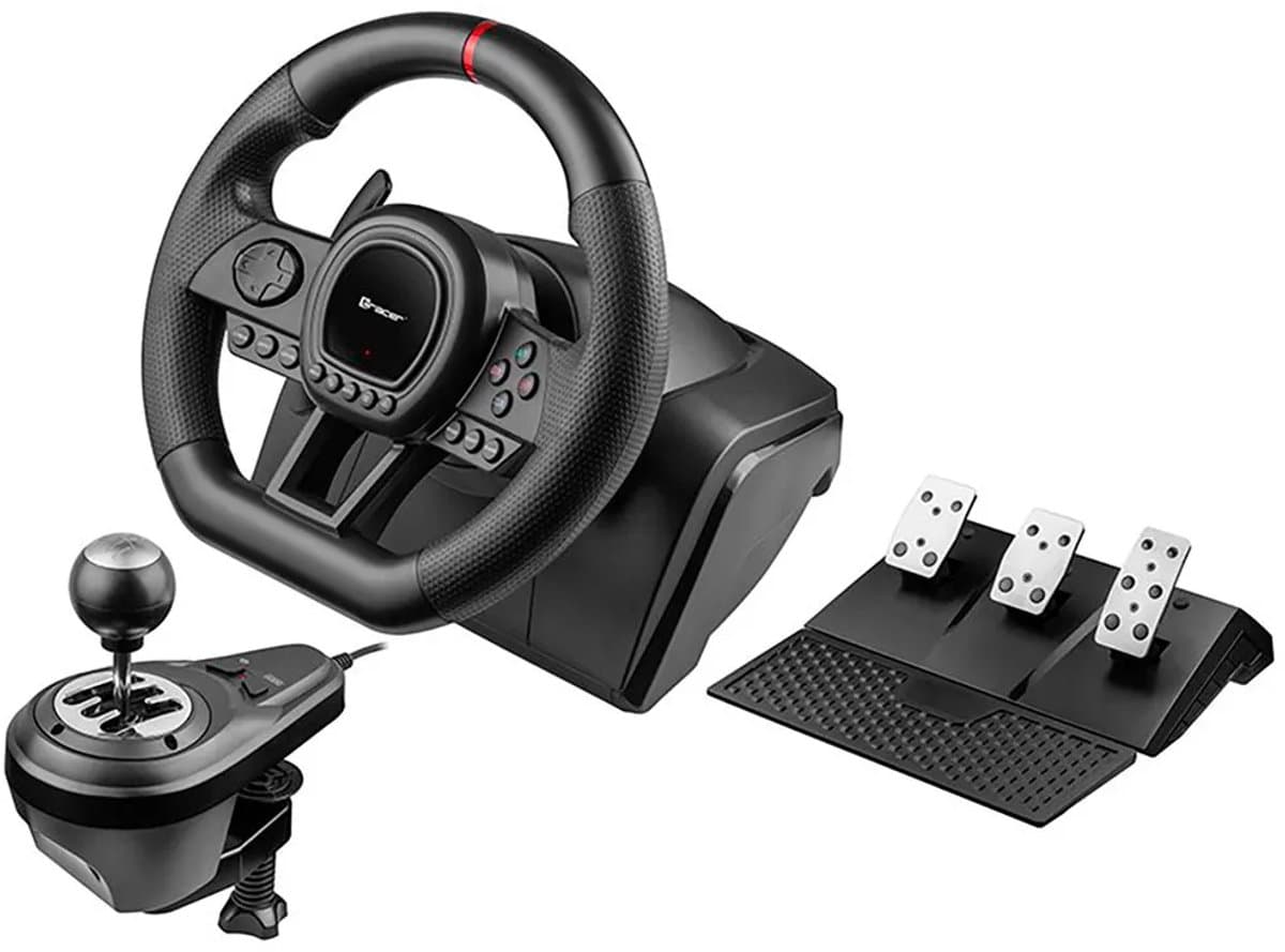 Tracer Gaming Stuurwiel - 6 in 1 Stuur - Pedalen en Versnellingspook - PC/PS4/PS3/Xbox One/Switch thumbnail 2