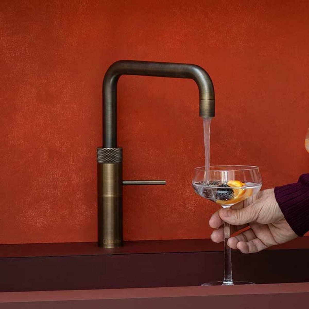 Quooker Fusion Square Keukenkraan - Kokend - Warm & Koud Water - Kindveilige Dubbeldruk - Rosé Koper thumbnail 7