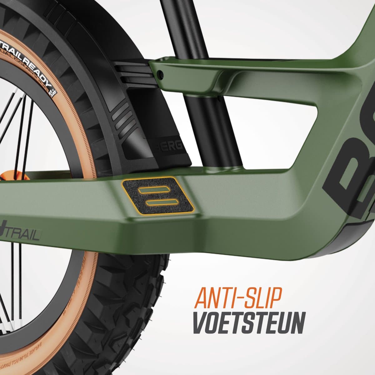 BERG Biky Trail Loopfiets - 12 inch - Lichtgewicht magnesium frame - Incl. Handrem - Verstelbaar zadel - 2 tot 5 jaar - Groen/Oranje thumbnail 7