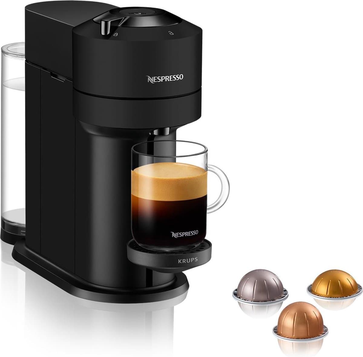 Krups Nespresso Vertuo Next XN910N - koffiecupmachine - mat zwart - afbeelding 1